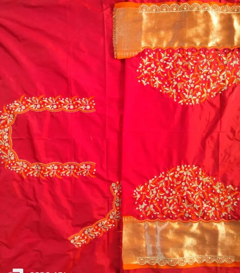 Leaf embroidery