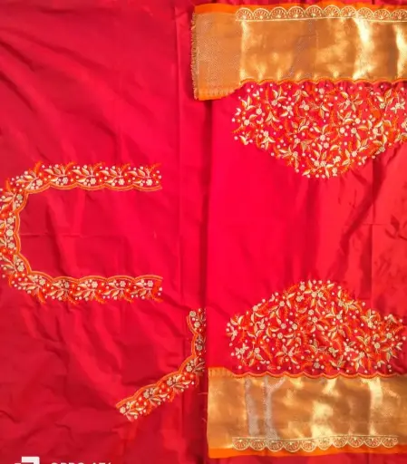 Leaf embroidery